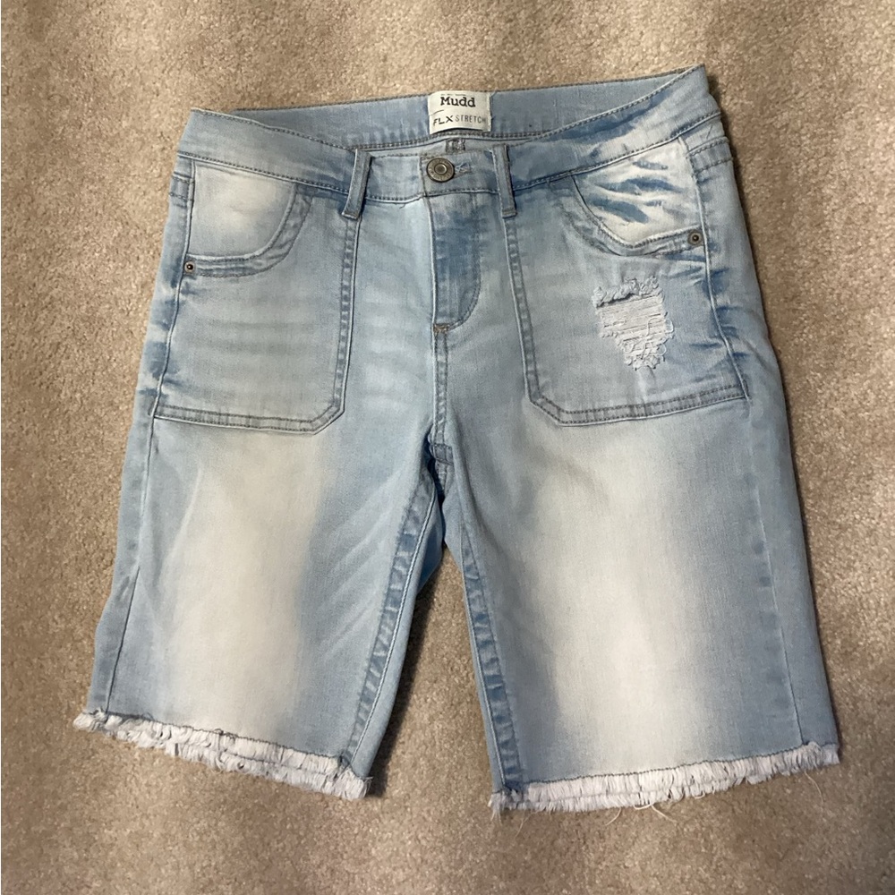Stretchy jean shorts cotton polyester rayon spandex
